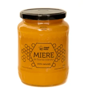 Borcan de 1 kg cu miere de floarea-soarelui Stupul Vesel