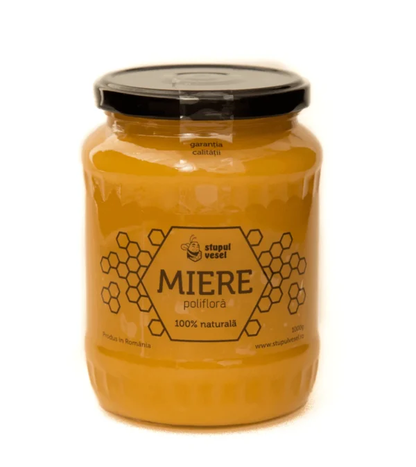 Miere polifloră Stupul Vesel, borcan de 1 kg